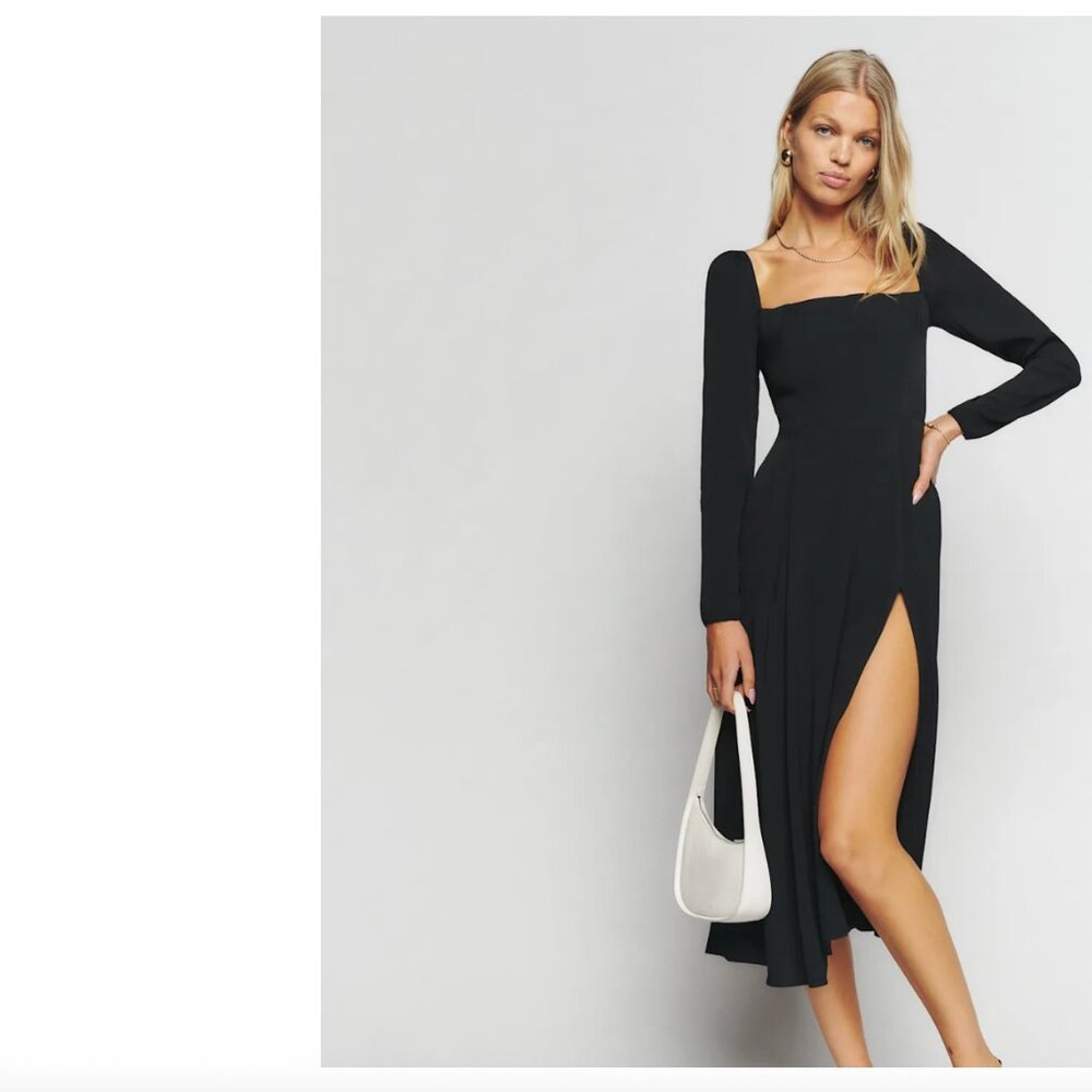 Brand New, Never Worn Reformation Sigmund Dress (Black, Size 8)